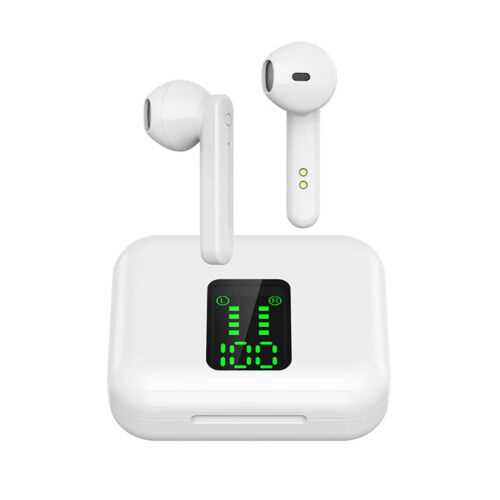 White Wireless Bluetooth Headphones Earphones Earbuds Wireless In-Ear Pods For iPhone Samsung Nokia HTC With Case Cover